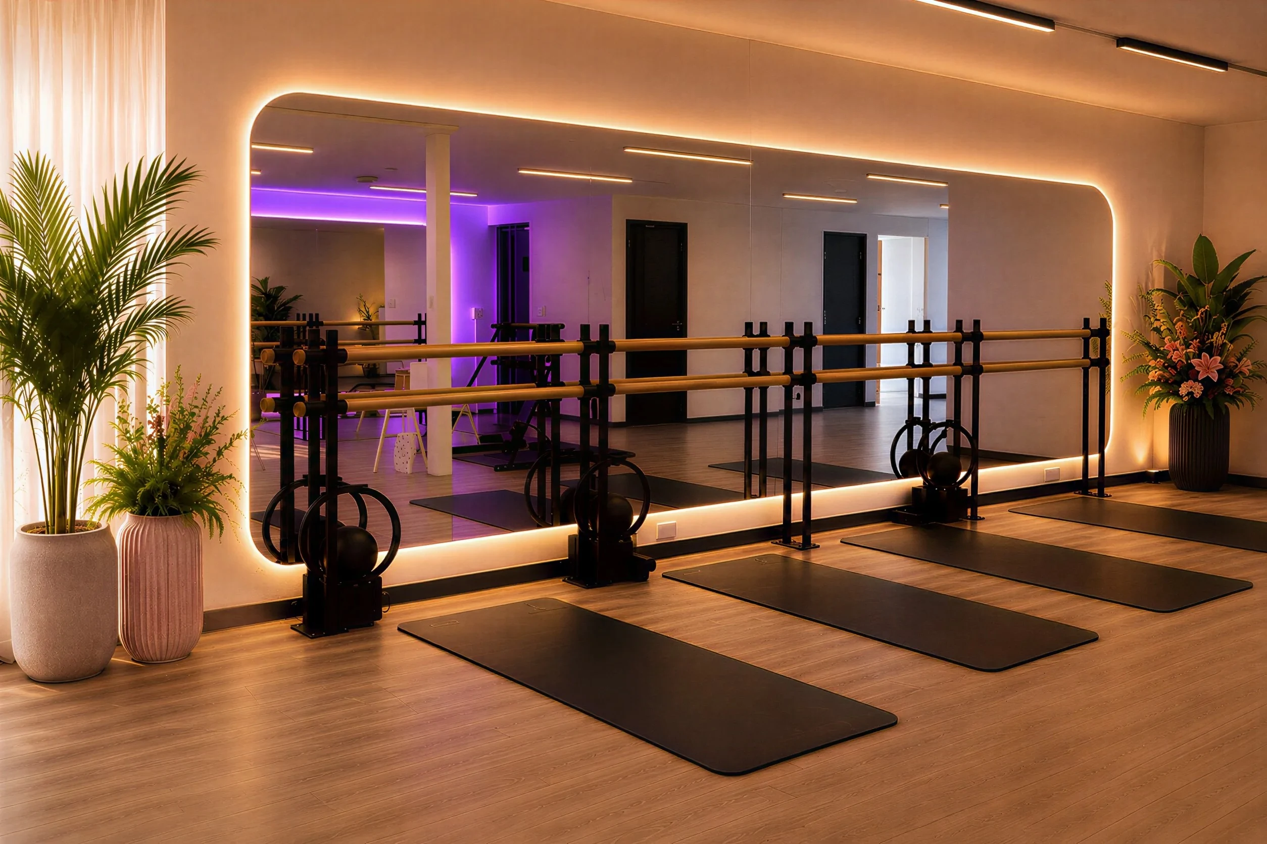 Clase de Pilates Mat en el estudio.